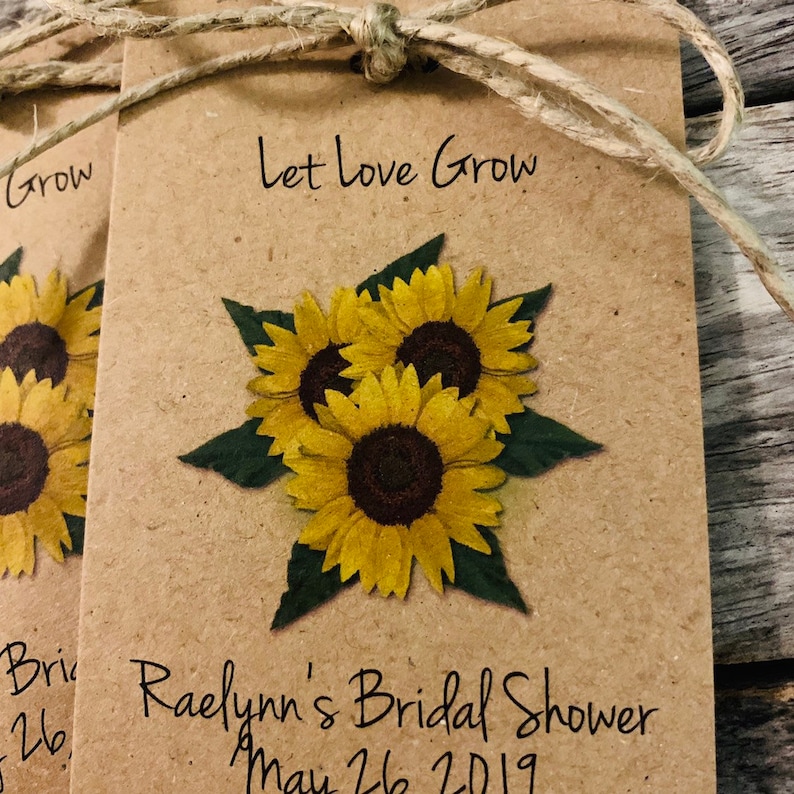 Sunflower Wedding Favors Bridal Shower Favors Rustic and Etsy
