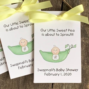 Baby Shower Favors , Sweet Pea Themed Favors , Flower Seed Packets Wildflowers or Sunflower Seeds image 5