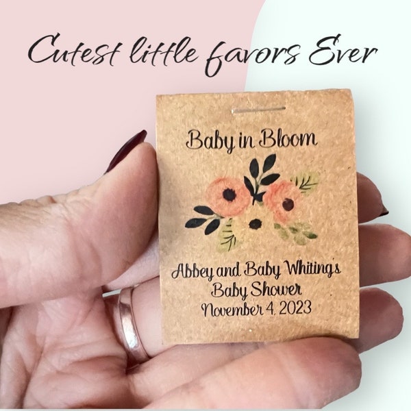 MINI Seed Packets Favors , Baby in Bloom Baby Shower Favors