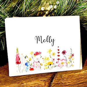 Wildflowers Note Cards | Thank You Cards |Blank Cards | Personalized Stationery NoteCards
