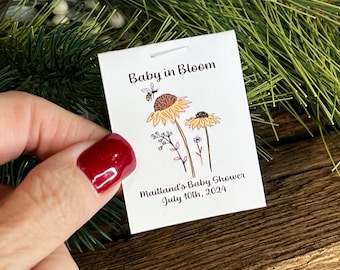 Mini BABY IN BLOOM Flower Seed Favors for Baby Sprinkle or Baby Shower  Sunflowers