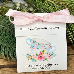 A little Cu-TEA is on the way | Baby Shower Tea Favors | Stacked Teacups