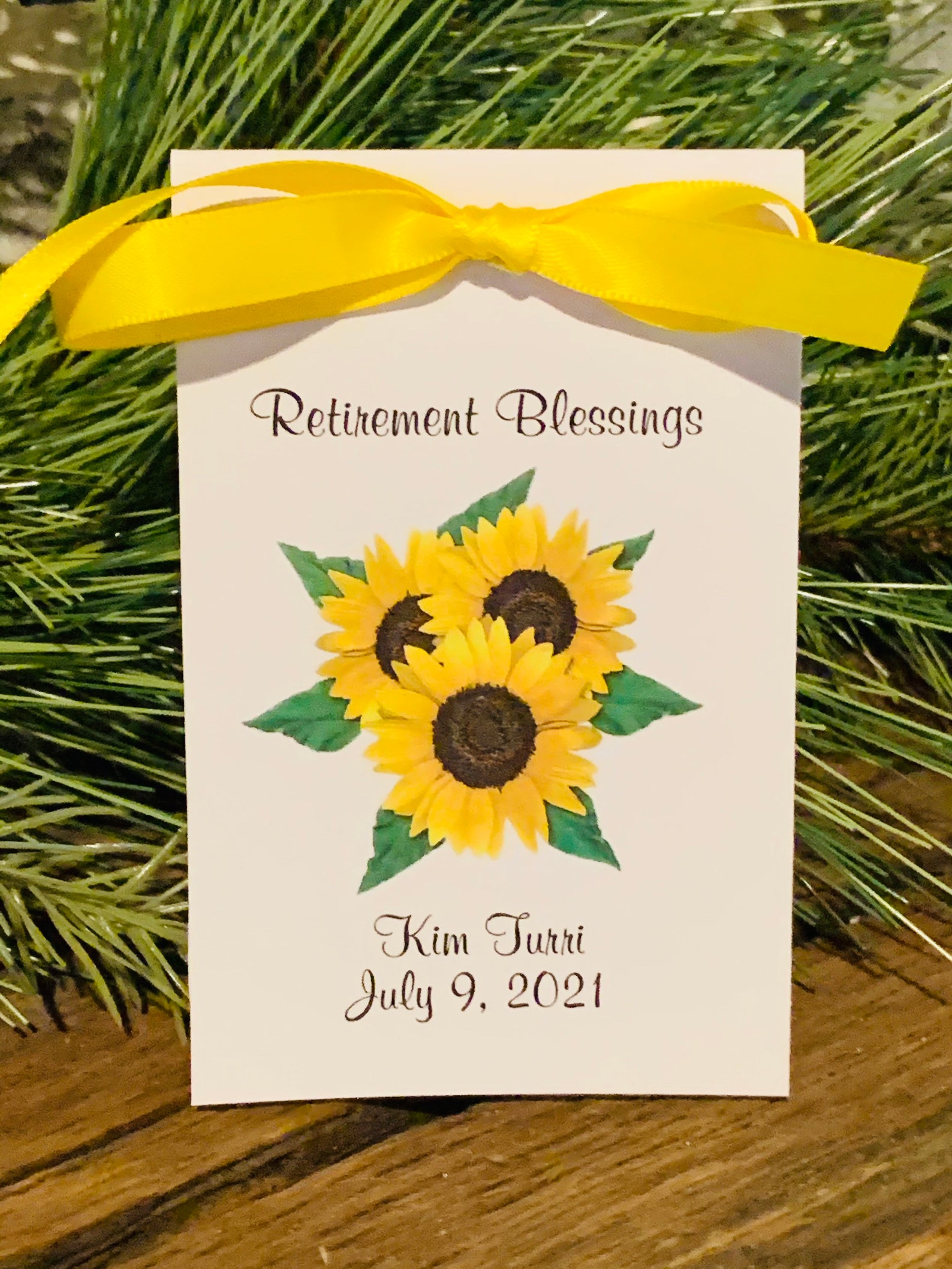 Beautiful Personalized Retirement Sunflower Seeds Party Favors Etsy
