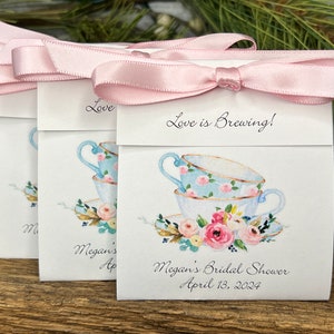 Bridal Shower Favors | Tea Favors for wedding Shower | Tea Party Tea Bag Shower Favors Personalized | stacked