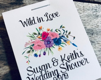 Mini Wildflower Seed Packets, Wedding Favors, Wild in Love,  Flower Spray , Personalized for your Event