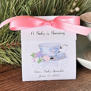 Baby Shower Tea Favors | for Baby Sprinkle | A Baby is Brewing