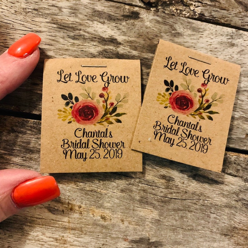 Mini BRIDAL SHOWER Flower Seed Favors for Wedding Shower Etsy