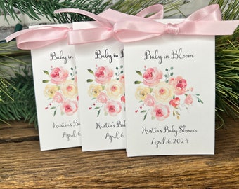 Baby Shower Seed Packet Favors | Baby in Bloom | Custom Baby Shower Seed Favor | Baby Sprinkle Favors for Girl Couples Baby Shower