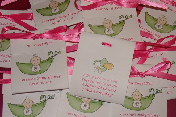 sweet pea baby shower favors