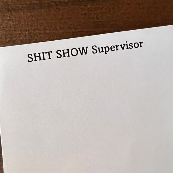 Hilarious 'Shit show supervisor' Funny Notepad | 50 Pages of Pure Entertainment Note Pad -Cat