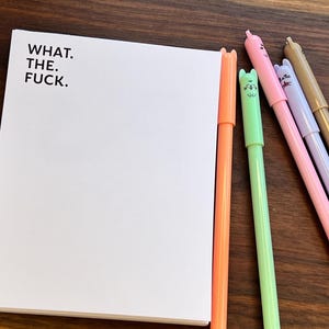 What THE Fuck Notepad | Note Pad Gift | Funny Gift | WTF