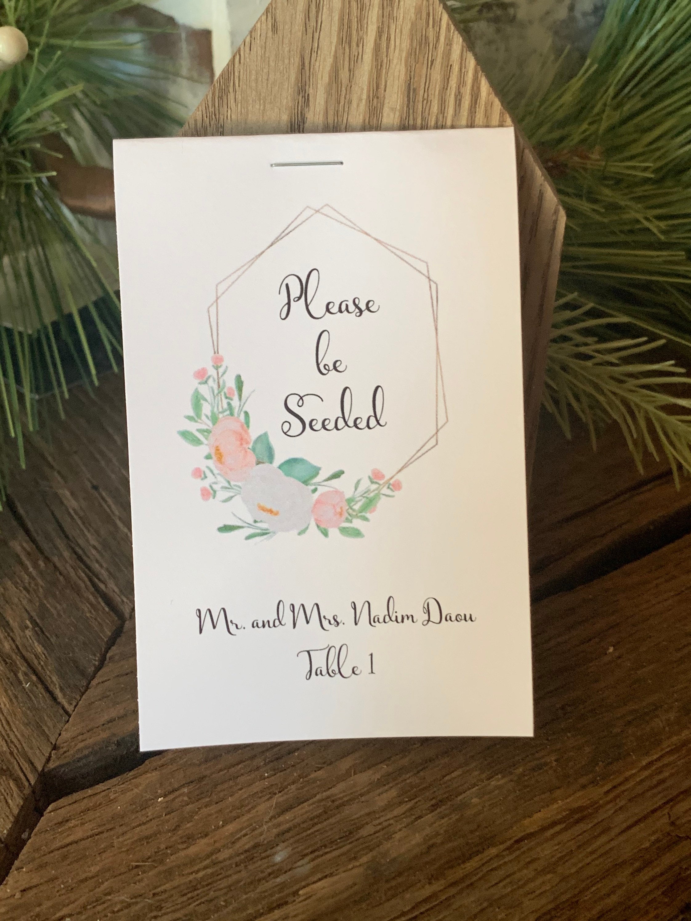 Wedding Reception Place Cards Printed with Guest Name and Etsy