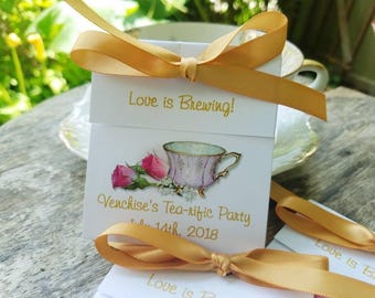 Love is Brewing Tea Bag Favors