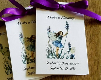 Flower Fairy Flower Seeds Packets Party Favors  | for a Baby Shower or 1st 2nd 3rd Birthday Celebration