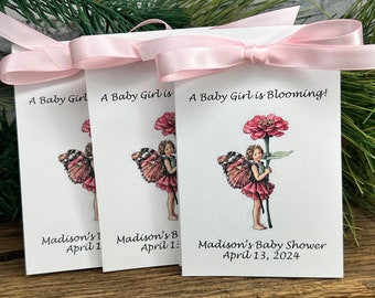 Enchanted Fairy Garden Themed Flower Seed Packets for Baby Shower or Birthday Party Favors | Whimsical and Magical