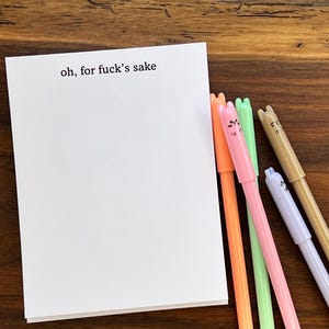 Hilarious 'Oh, for fuck’s sake' Funny Notepad | 50 Pages of Pure Entertainment Note Pad