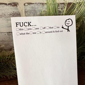 Middle Finger Sticky Notepad F*ck This That Funny Notepad, 50 Pages of Pure Entertainment