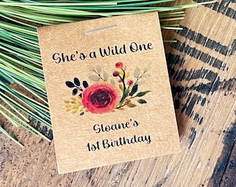 Mini BABY SHOWER Flower Seed Favors for Baby Sprinkle or Baby Shower. Sunflowers or Wildflowers