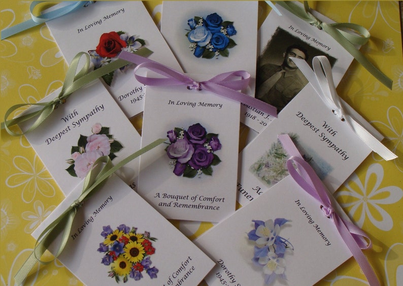 Funeral Bereavement In Loving Memory of Memorial Sympathy Keepsake Gift Favors Flower Seeds Wake Remembrance Keepsake Condolence
