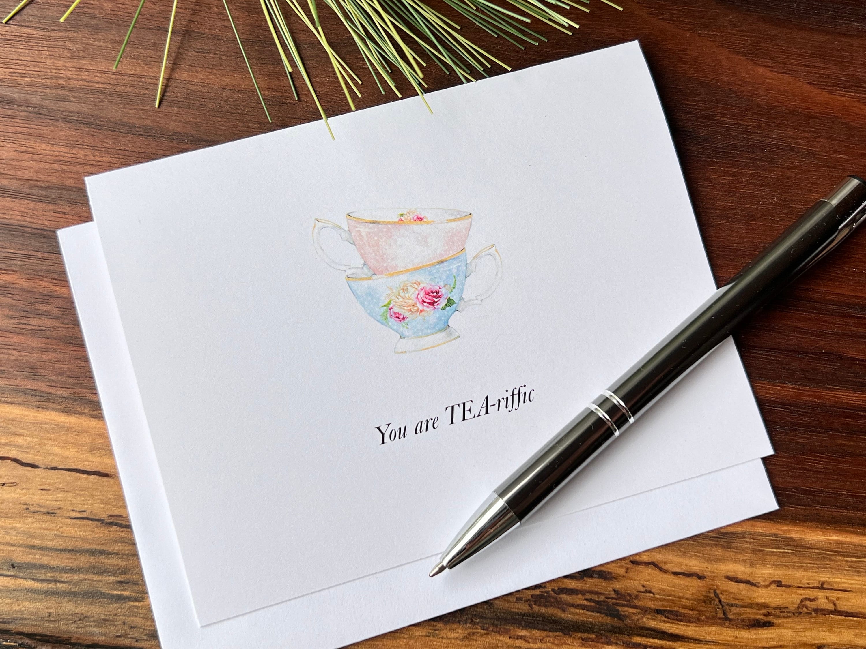 Note Cards | You Are Tea,riffic Cards , Set of 10 Teacup Note Cards ...