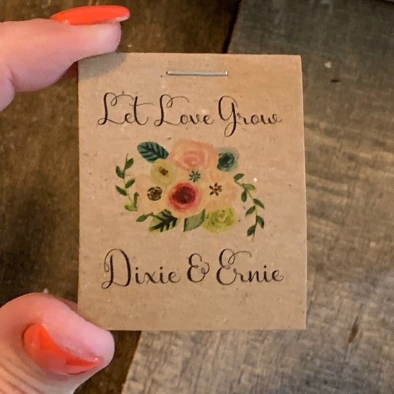 MINI Floral Wedding Shower Flower Seed Packet Favors