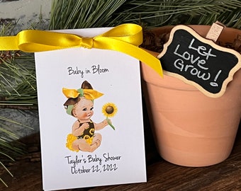 Baby Girl Shower Favors | Baby Sprinkle Flower Seed Party Favors | Seed Packets