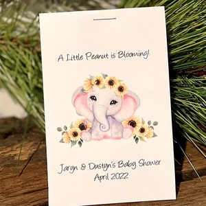 Baby Shower Favors, Flower Seed Packets, Baby Sprinkle, Little Peanut Baby Shower Favor