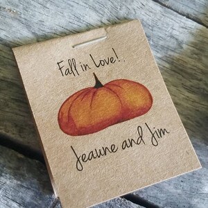 MINI Fall in Love , Flower Seed Packets, Pumpkin themed , Autumn , Fall in Love Flower Seed Packets zdjęcie 5