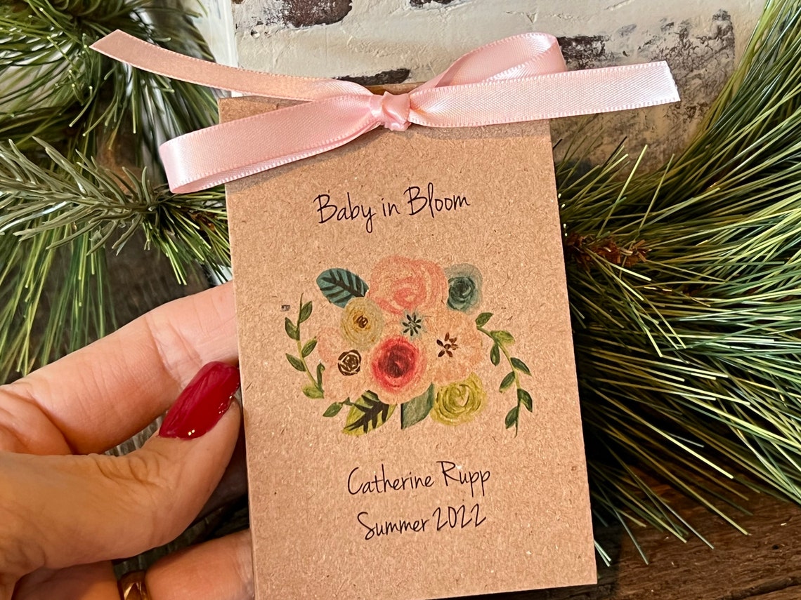 Rustic BABY Shower Flower Seed Packet Favors Baby Sprinkle Etsy