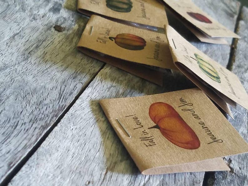 MINI Fall in Love , Flower Seed Packets, Pumpkin themed , Autumn , Fall in Love Flower Seed Packets image 8