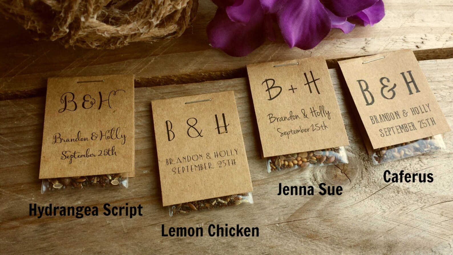 Personalized MINI Bridal Shower Flower Seed Packet Favors Etsy