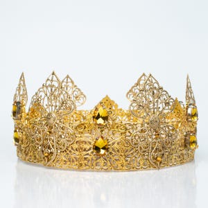 Gold Crystal  Gold Crown,King Crown,Royal Crown,Halloween Crown,Party Crown,Rhinestones Crown,Crystal Crown,Gold Men&#39;s Crown,Men&#39;s Crown