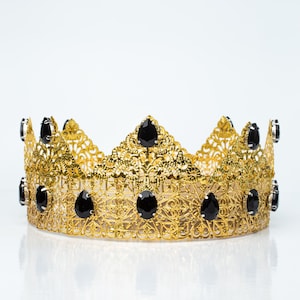 Crystal  Gold Crown,King Crown,Royal Crown,Halloween Crown,Party Crown,Rhinestones Crown,Crystal Crown,Gold Men&#39;s Crown,Men&#39;s Crown