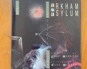 Arkham Asylum DC Comics Graphic Novel HARDCOVER Grant Morrison, Signed by Dave McKean 1989