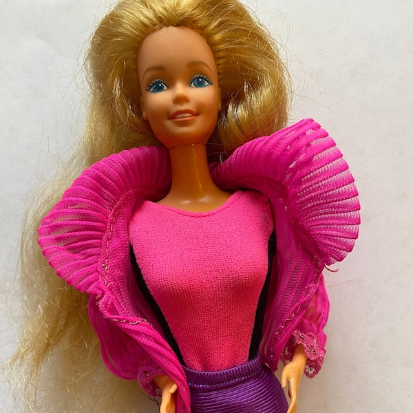 Vintage  1982 Twirly Curls Barbie #5579 Redressed in Superstar Era Pieces
