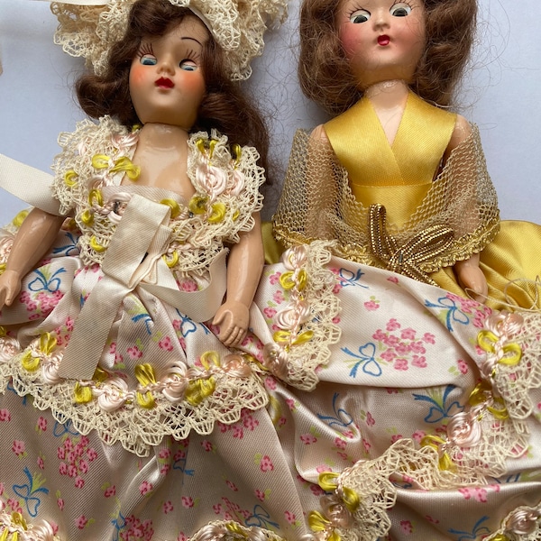 Vintage Plastic Dolls, Souvenir or Gift Shop 1950's 1960's Sleep Eye Dolls