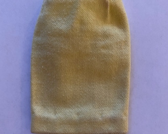 Jupe Barbie en coton jaune vintage 1967, tissu pour temps orageux