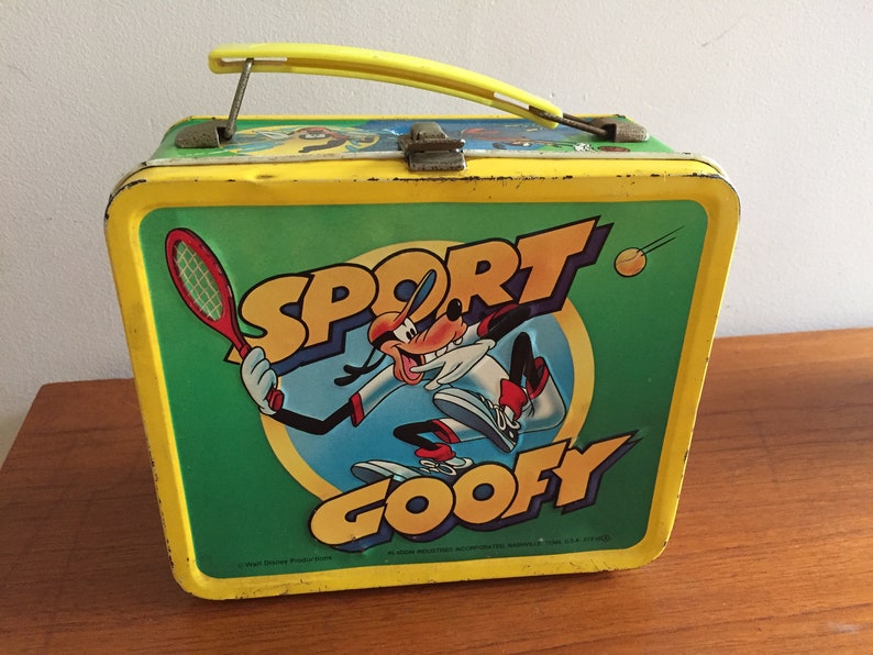 Sport Goofy Metal Lunch Box aladdin 1983 No Thermos Etsy