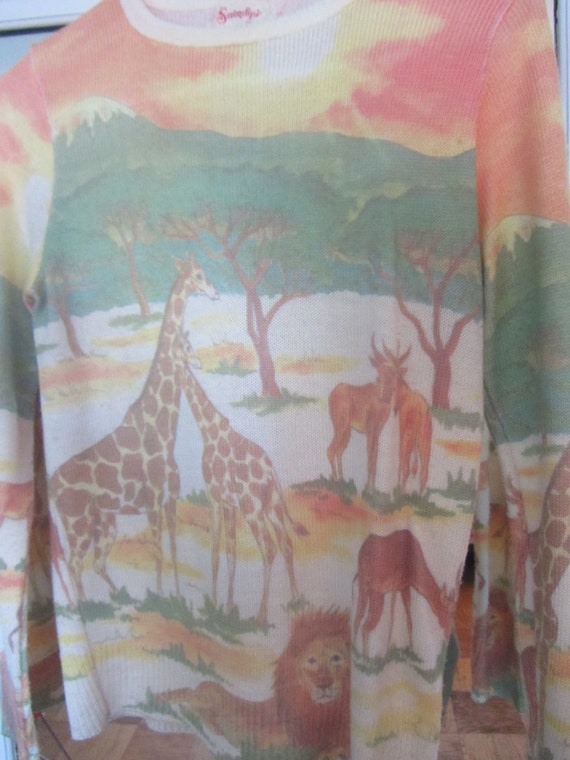 Vintage Serendipity 1970s Novelty Printed African… - image 3