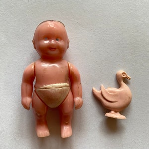 Renwal Baby and  Duck, 1940&#39;s Dollhouse Miniatures