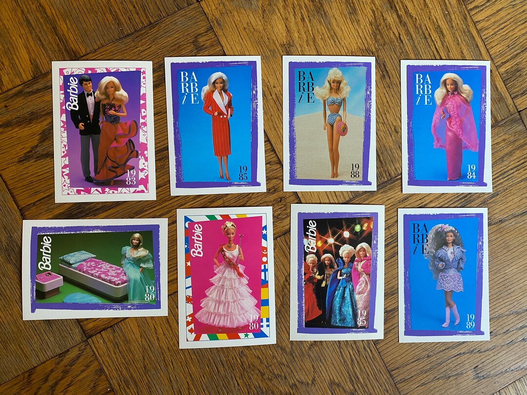 Vintage Barbie Collector Cards Set of 8 1980's Barbie Etsy