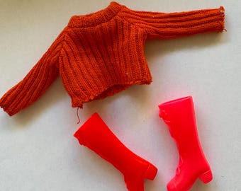 Vintage Hasbro World of Love Doll Shirt and Boots
