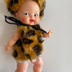 Vintage Hanna Barbera PEBBLES FLINTSTONE Dressed Doll 11.5&quot; by Ideal 1965