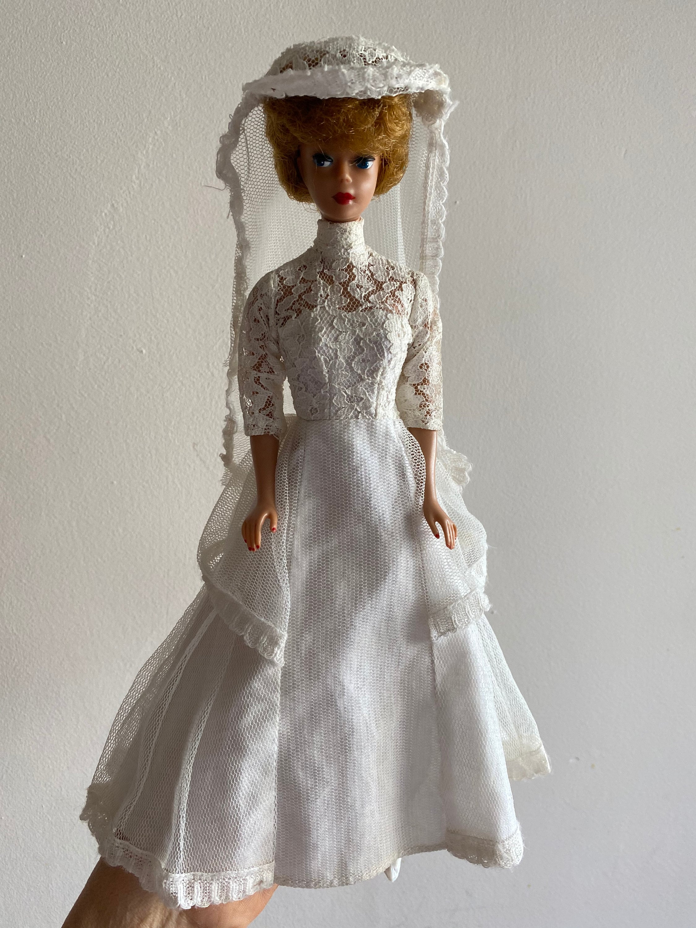 Vintage Uneeda Wendy Clone Doll Dress White Lace and Tulle Etsy Norway