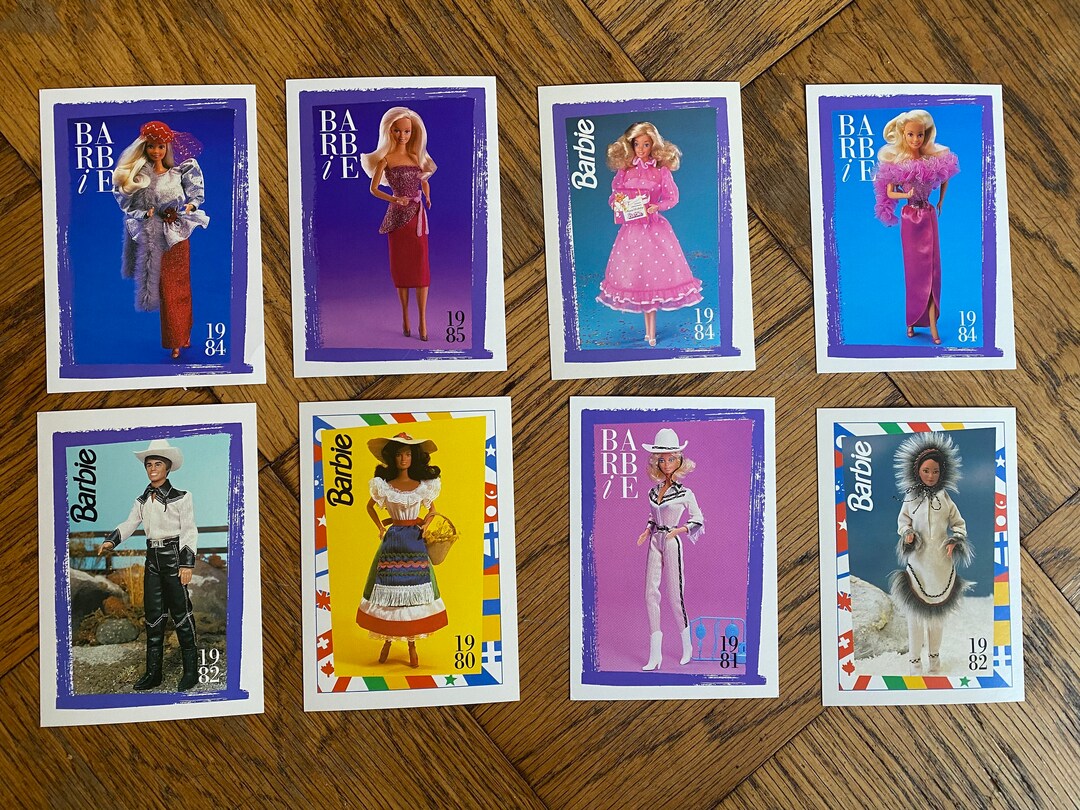 Vintage Barbie Collector Cards Set of 8 1980's Barbie Etsy