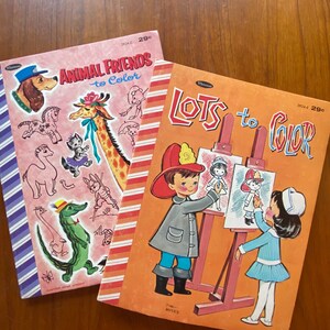 Vintage Whitman&#39;s Coloring Books from 1958 and 1963, Not Used Vintage Coloring Books 1950&#39;s 1960&#39;s