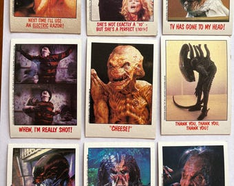 Lote de 13 tarjetas de la película de terror ¿Sucedió alguna vez en 1985?