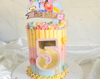 Ms Rachel Personalized Cake Topper Set [3 PIECE]
