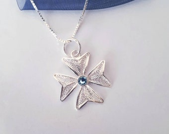 Maltese Cross Filigree Pendant, 2.00 cm, Sterling Silver Maltese Cross, Malta Gifts, Malta Souvenirs, Croce di Malta, Handmade Malta Cross