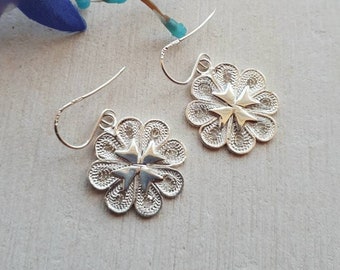 Maltese Cross Earrings, Filigree Maltese Cross, 2.00 cm, Malta Gifts, Croce di Malta, Handmade in Malta, Malta Cross Jewelry,Malta Souvenir.